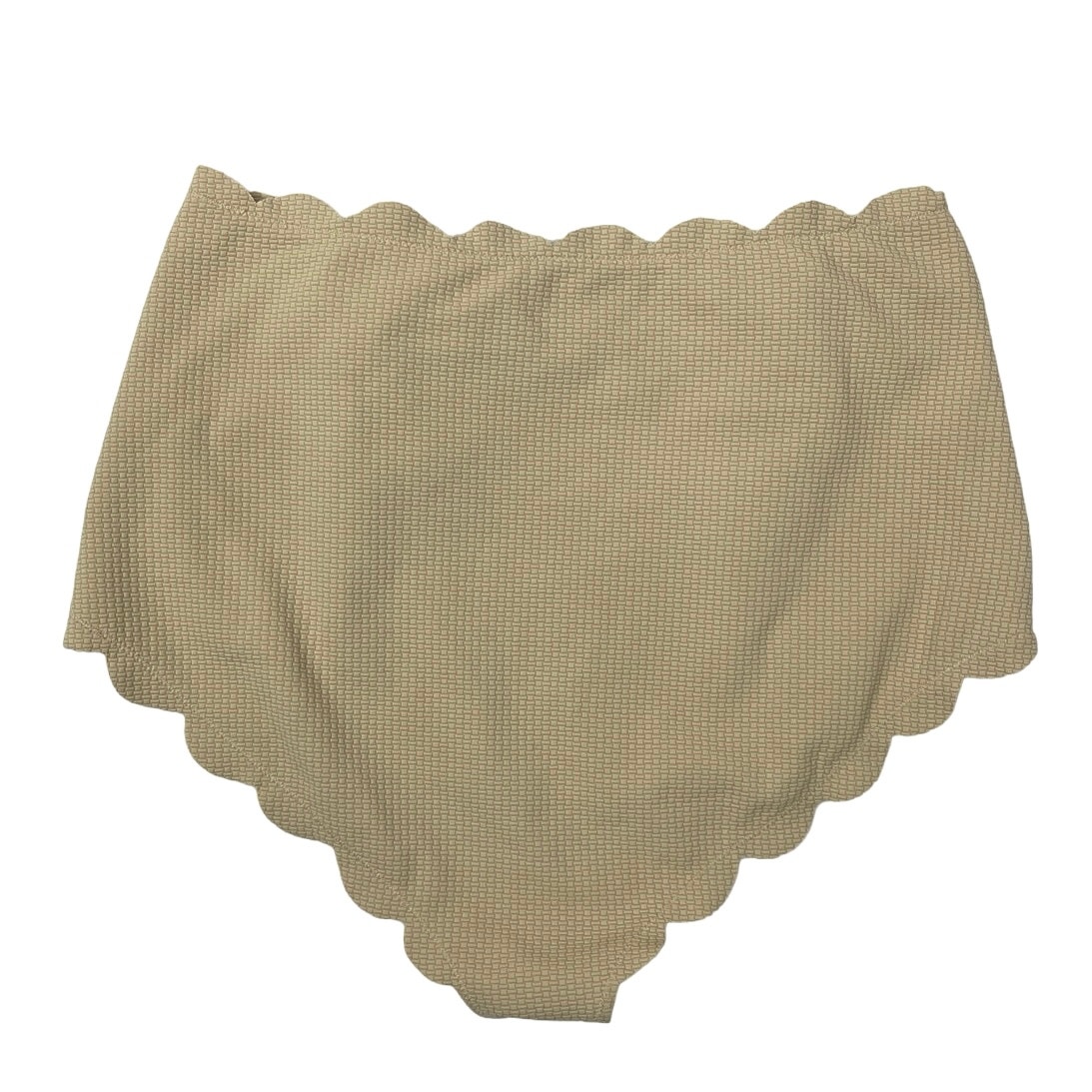 Marysia Beige High-Waisted Scalloped Swim Palm Springs Bikini Tie Bottom Sz S — image 2 of 3